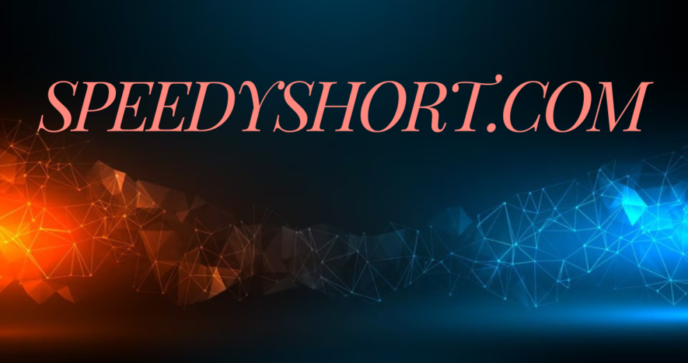 SpeedyShort.com logo with URL shortening and analytics features