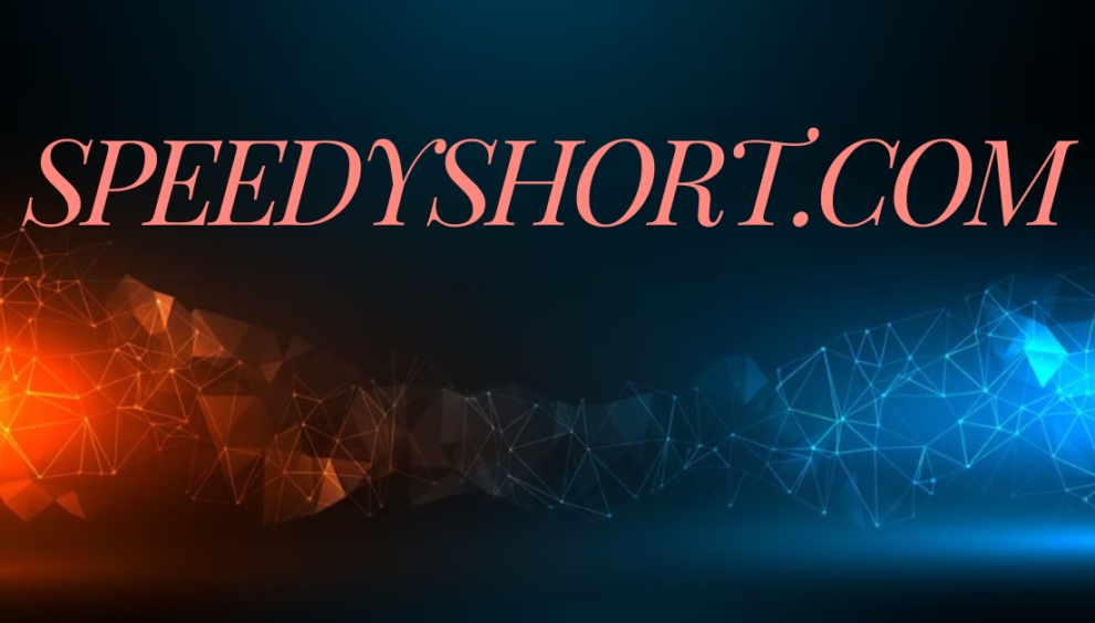 SpeedyShort.com logo with URL shortening and analytics features