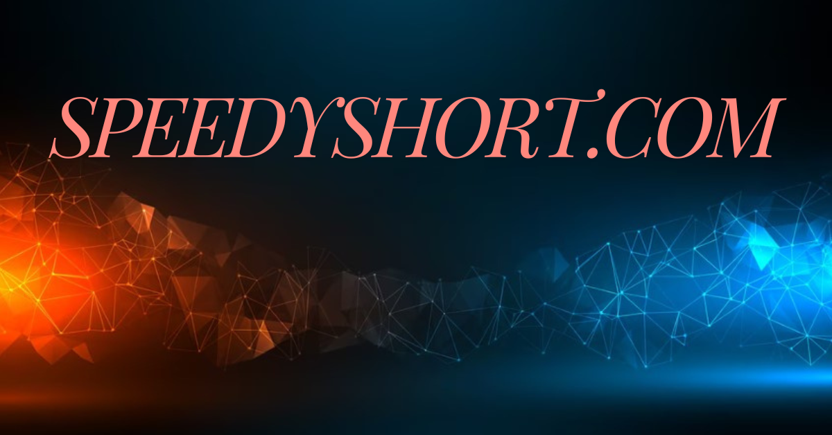 SpeedyShort.com logo with URL shortening and analytics features