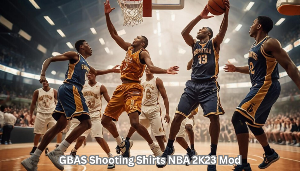 Custom GBAS Shooting Shirts in NBA 2K23 gameplay