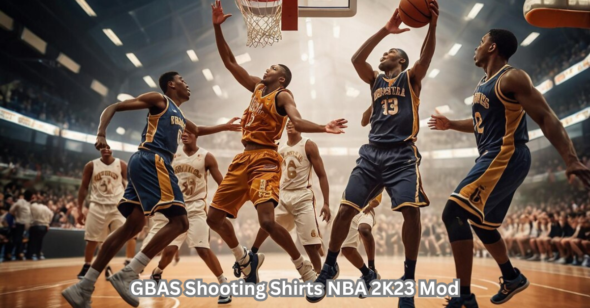 Custom GBAS Shooting Shirts in NBA 2K23 gameplay