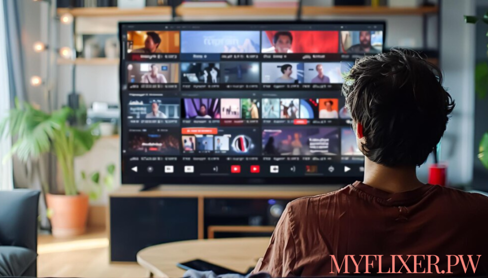 MyFlixer.pw streaming website interface with free movies and TV shows