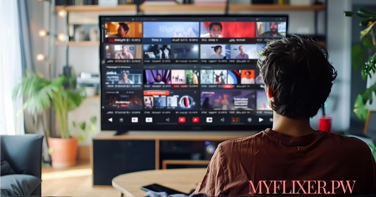 MyFlixer.pw streaming website interface with free movies and TV shows