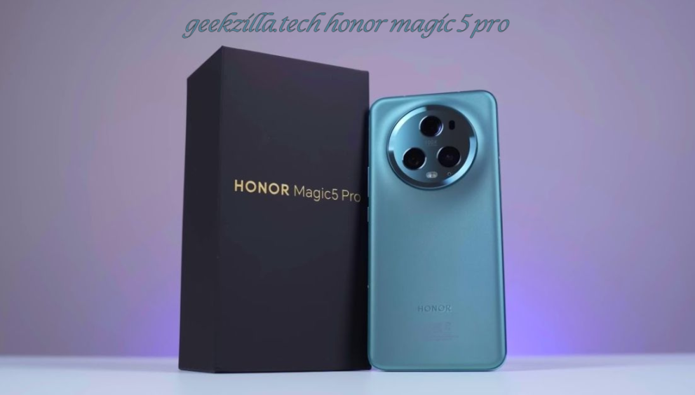 Honor Magic 5 Pro smartphone with sleek design and triple-camera setup