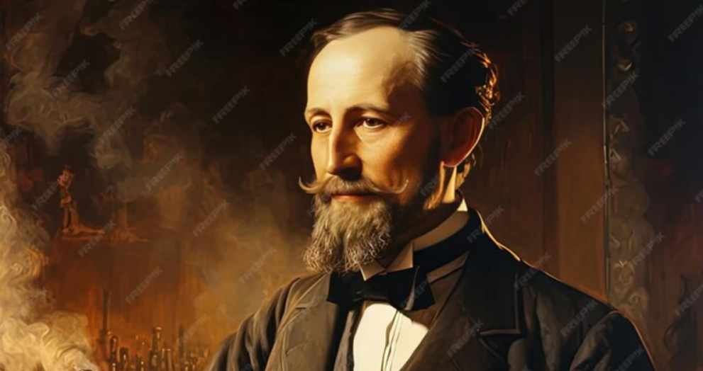 Portrait of Heinrich Servais, German engineer and pioneer of industrial automation.